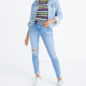 Madewell Distressed Curvy High Rise Skinny Jeans